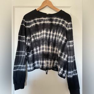 Tie-dyed cropped sweatshirt